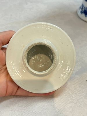 A Chinese blue and white garniture of four vases with figural design, Kangxi mark, 19th C. — photo 41