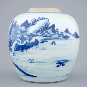 A Chinese blue and white ginger jar, Kangxi — photo 4