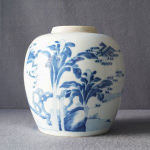 A Chinese blue and white ginger jar with figurative design, Kangxi — photo 16