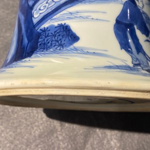 A Chinese blue and white 'gu' 'riders on horseback' vase, Kangxi — photo 18