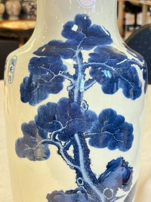 A Chinese blue and white 'He Lu Tong Chun 鶴鹿同春' vase, Tao Cheng Tang 陶成堂 mark, 18/19th C. — photo 13