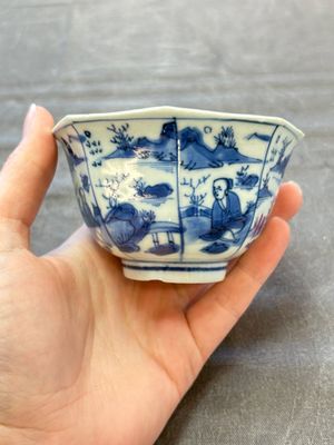 A Chinese blue and white hexagonal bowl and an octagonal bowl, Tianqi/Kangxi — foto 11