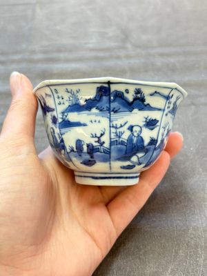 A Chinese blue and white hexagonal bowl and an octagonal bowl, Tianqi/Kangxi — foto 10