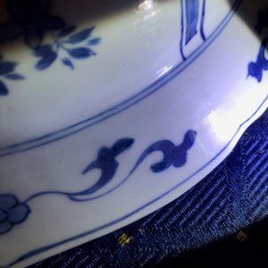 A Chinese blue and white 'horserider' dish, Kangxi mark and of the period — photo 26