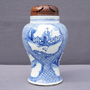 A Chinese blue and white 'immortals' vase, Kangxi — 照片 15