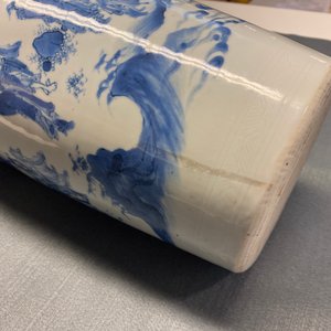 A Chinese blue and white 'Immortals' vase, Transitional period — photo 19