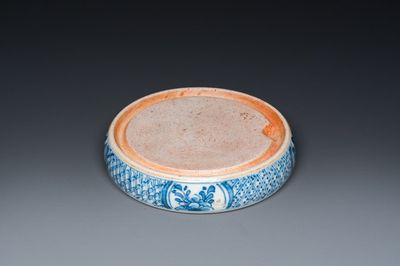 A Chinese blue and white ink stone, Kangxi