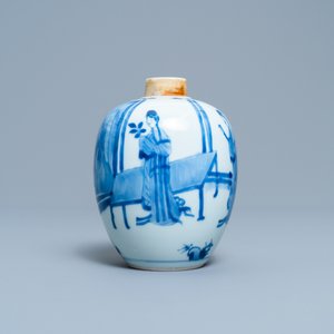 A Chinese blue and white jar and cover, Chenghua mark, Kangxi — 照片 11