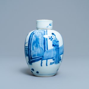 A Chinese blue and white jar and cover, Chenghua mark, Kangxi — 照片 5