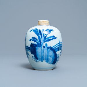 A Chinese blue and white jar and cover, Chenghua mark, Kangxi — 照片 9