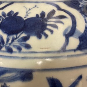 A Chinese blue and white jar with birds in a landscape, Wanli — 照片 9