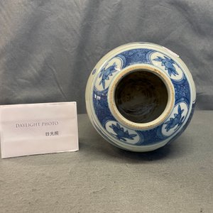 A Chinese blue and white jar with figures in a landscape, Wanli — photo 20