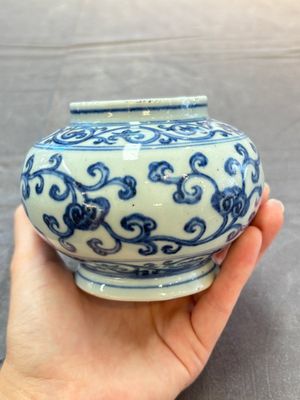 A Chinese blue and white jar with floral design, Ming — foto 4