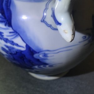 转型期 人物青花瓷坛子 — 照片 16