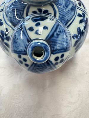 A Chinese blue and white kendi and a square flask, Wanli — photo 26