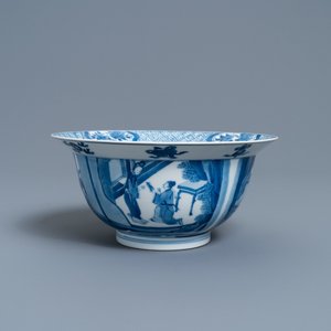 A Chinese blue and white 'klapmuts' bowl, Chenghua mark, Kangxi — 照片 1