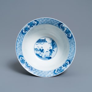 A Chinese blue and white 'klapmuts' bowl, Chenghua mark, Kangxi — 照片 6