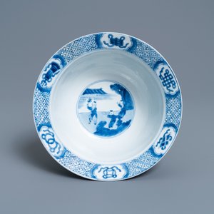 A Chinese blue and white 'klapmuts' bowl, Chenghua mark, Kangxi — 照片 6