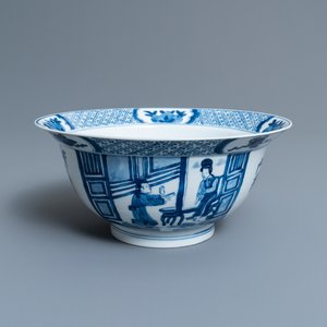 A Chinese blue and white 'klapmuts' bowl, Kangxi mark and of the period — 照片 1
