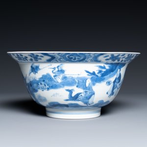 A Chinese blue and white 'klapmuts' bowl, Kangxi mark and of the period — 照片 3