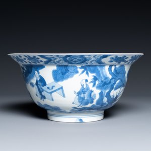 A Chinese blue and white 'klapmuts' bowl, Kangxi mark and of the period — 照片 5