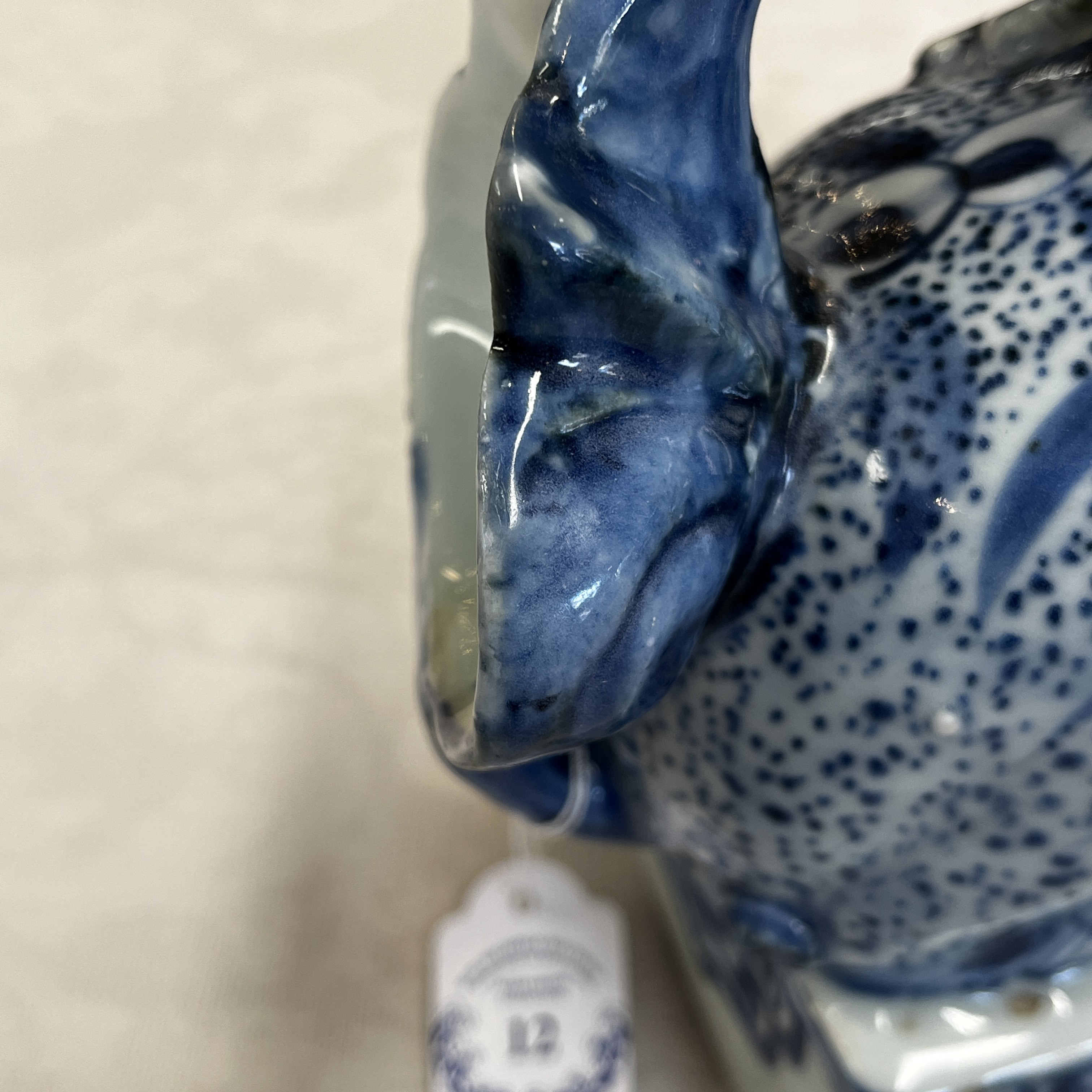 A Chinese blue and white ko-sometsuke 'Buddhist Lion' incense burner  — photo 35