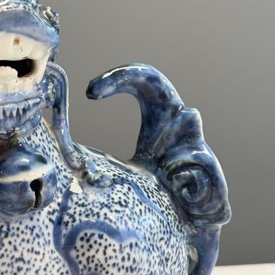 A Chinese blue and white ko-sometsuke 'Buddhist Lion' incense burner  — photo 10