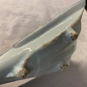 A Chinese blue and white ko-sometsuke 'fan' dish for the Japanese market, Tianqi/Chongzhen — photo 13