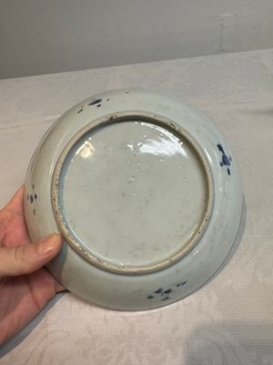 A Chinese blue and white ko-sometsuke 'horses and poem' plate for the Japanese market, Tianqi — photo 10
