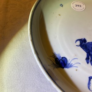 A Chinese blue and white ko-sometsuke 'oxen' plate for the Japanese market, Tianqi — photo 7