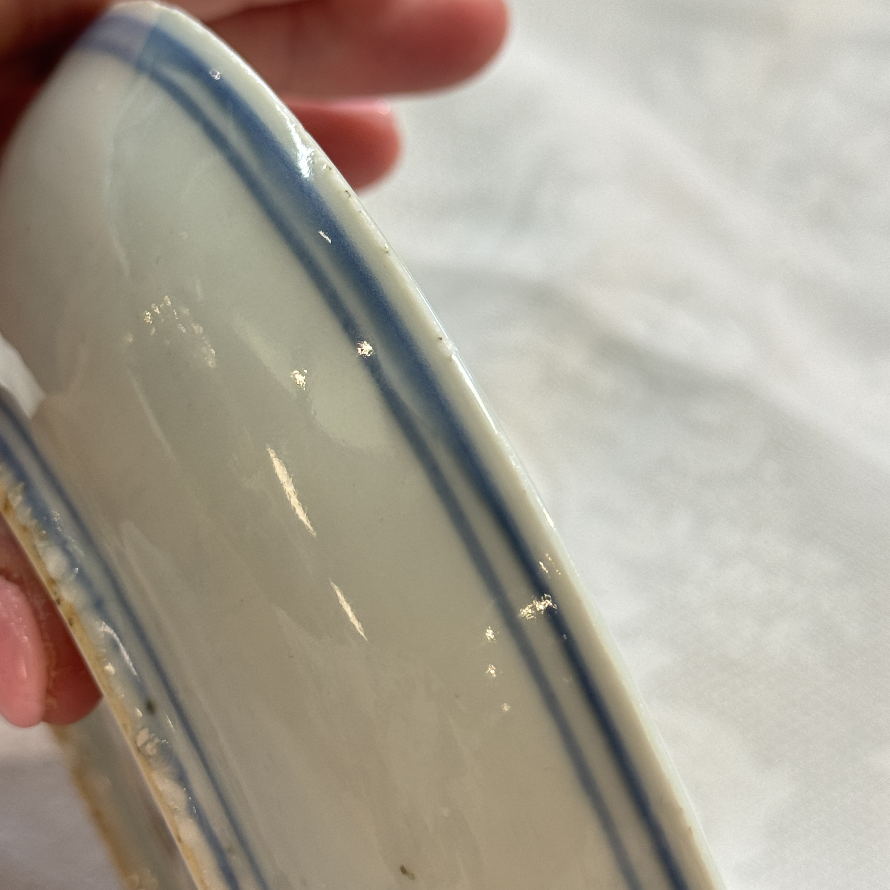 A Chinese blue and white ko-sometsuke 'Poem' saucer dish — photo 22