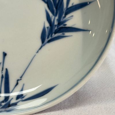A Chinese blue and white ko-sometsuke 'Poem' saucer dish — photo 5