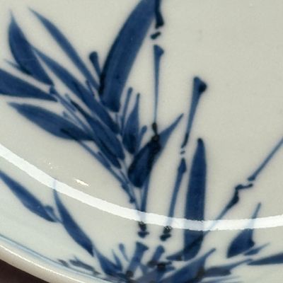 A Chinese blue and white ko-sometsuke 'Poem' saucer dish — photo 7