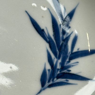 A Chinese blue and white ko-sometsuke 'Poem' saucer dish — photo 10