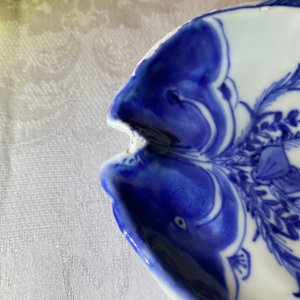 A Chinese blue and white ko-sometsuke 'twin fish' dish for the Japanese market, Tianqi — photo 6