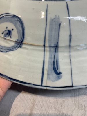 A Chinese blue and white 'Kraak' dish and a plate with deer and birds, Wanli — photo 13