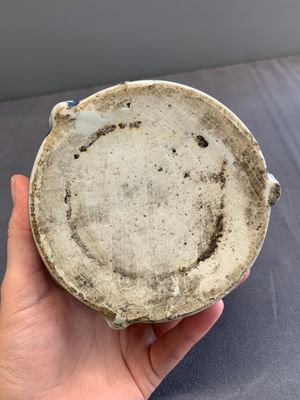 A Chinese blue and white 'kraak' porcelain censer with figures in a landscape, Wanli — photo 8