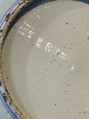 A Chinese blue and white kraak porcelain dish with geese near the water, Wanli — 照片 11
