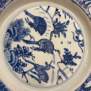 A Chinese blue and white kraak porcelain plate with deer, Wanli — photo 8