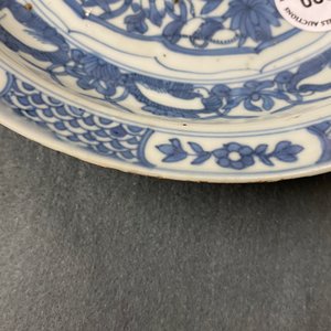 A Chinese blue and white kraak porcelain plate with egrets, Wanli — 照片 4