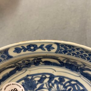 A Chinese blue and white kraak porcelain plate with egrets, Wanli — 照片 6