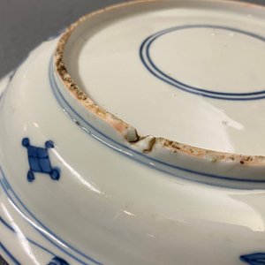 A Chinese blue and white kraak porcelain plate with egrets, Wanli — 照片 8