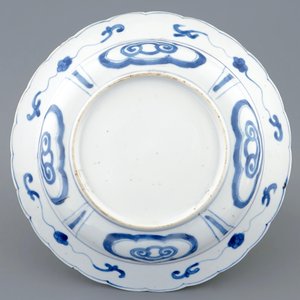 A Chinese blue and white kraak style plate, Kangxi — photo 2