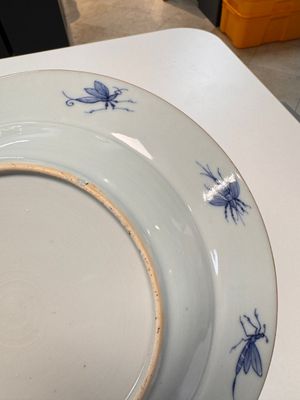 A Chinese blue and white 'La Dame au Parasol' plate after Cornelis Pronk, Qianlong — 照片 11