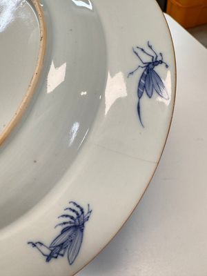 A Chinese blue and white 'La Dame au Parasol' plate after Cornelis Pronk, Qianlong — 照片 13