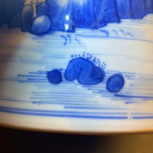 A Chinese blue and white 'landscape' brush pot, bitong, Kangxi — 照片 11