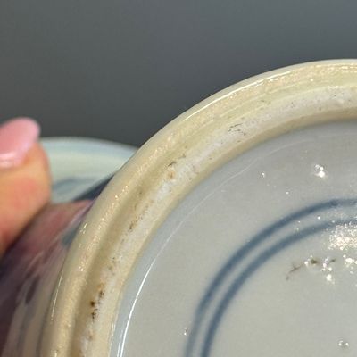A Chinese blue and white 'Landscape' brushpot (Bitong) — photo 14