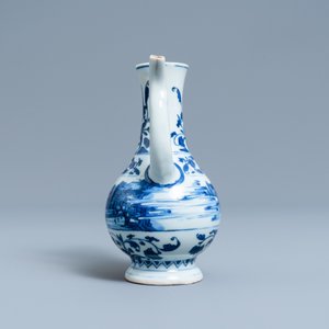 A Chinese blue and white 'landscape' ewer, Transitional period — 照片 3