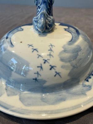 A Chinese blue and white 'landscape' vase and cover, Chenghua mark, 19th C. — 照片 14