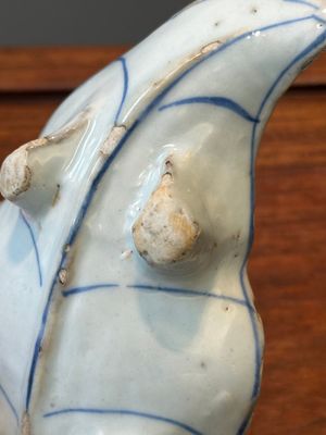 A Chinese blue and white leaf-shaped ko-sometsuke dish for the Japanese market, Tianqi — photo 6